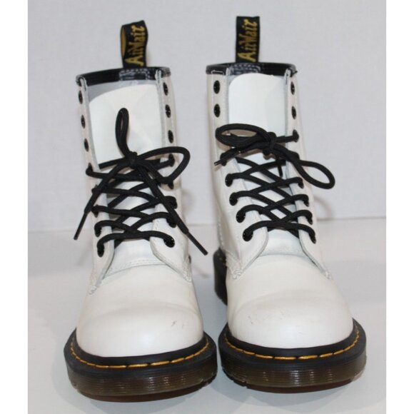 Dr. Martens 1460 White Smooth Leather Boots Womens US 6 / UK 4 EUC Docs 8-Eye 37 - Picture 12 of 12